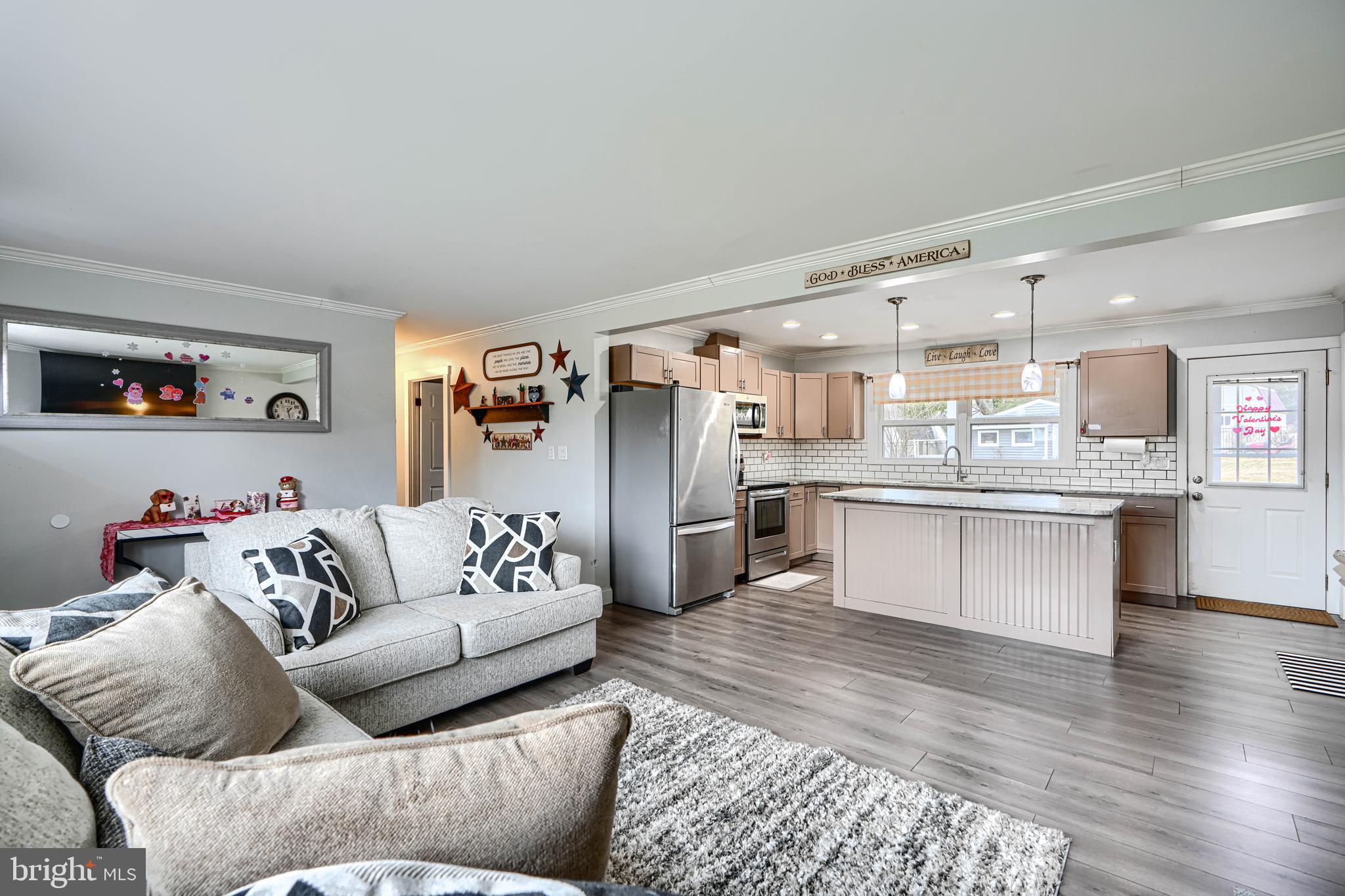 1500 South Tollgate Road Bel Air, MD 21015 - Photo 6 of 30 a living room with furniture and kitchen view