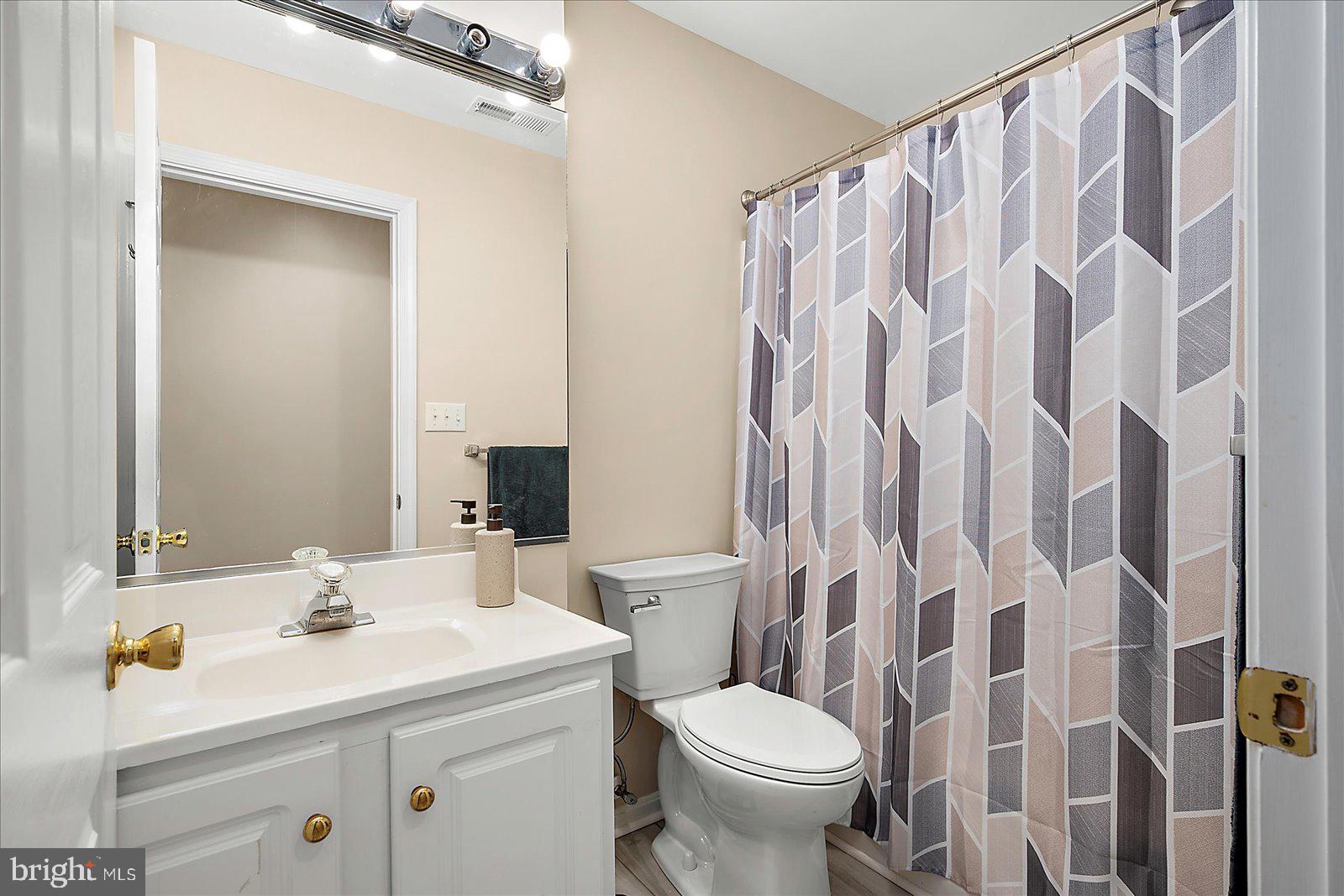 712 Bradley Road, Unit E Ocean City, MD 21842 - Photo 26 of 48 a bathroom with a sink and a mirror