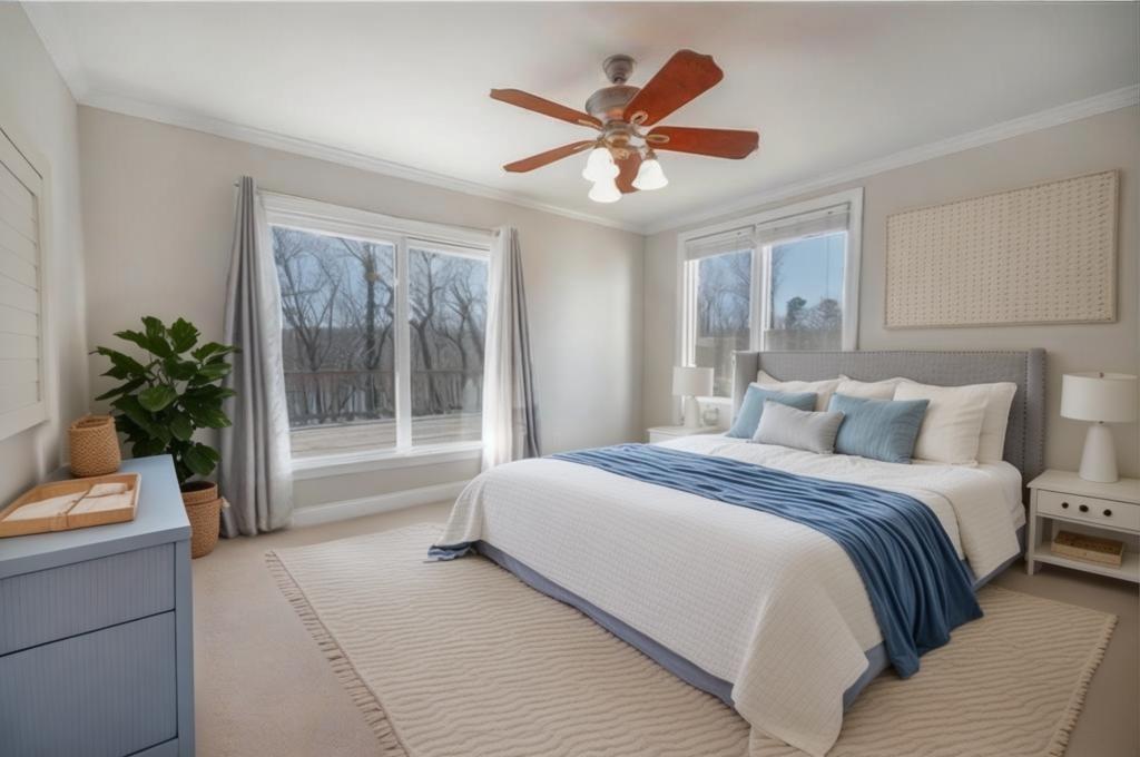 5997 Warpath Road Flowery Branch, GA 30542 - Photo 28 of 76 a bedroom with a large bed and a window