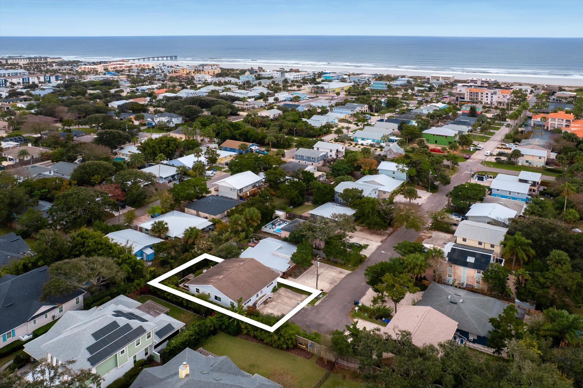 216 9th Street St. Augustine, FL 32080 - Photo 2 of 35 an aerial view of residential houses with outdoor space