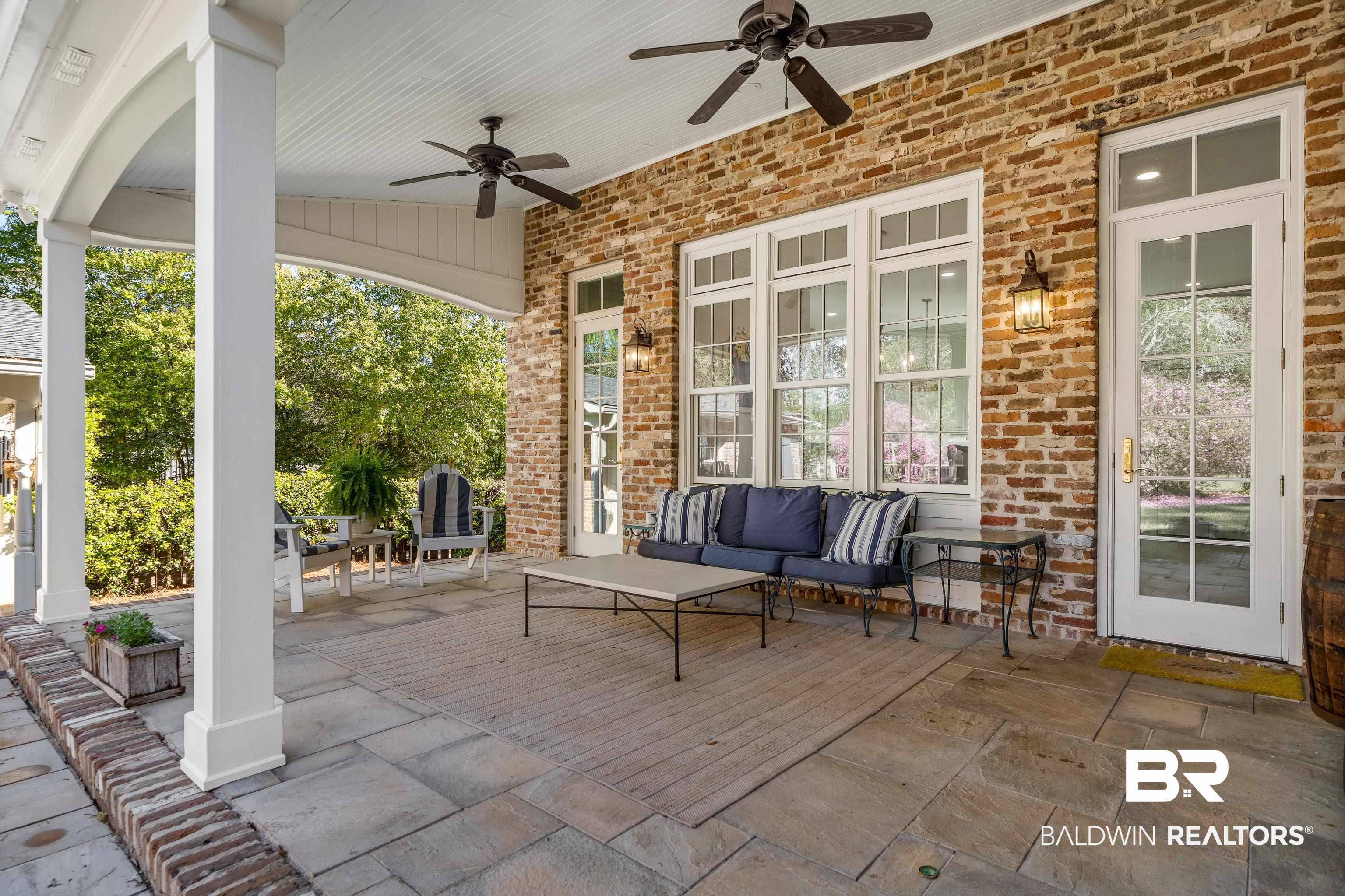 141 Myrtlewood Lane Mobile, AL 36608 - Photo 34 of 44 View of patio featuring an outdoor hangout area and ceiling fan