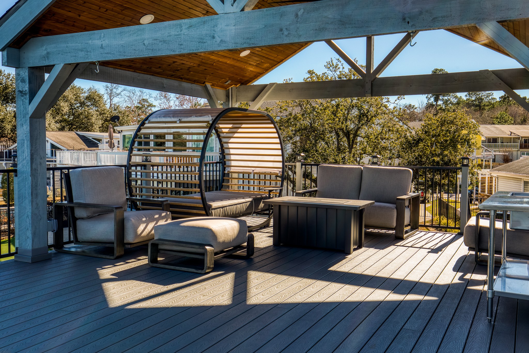 69 Lakeview Village Conroe, TX 77356 - Photo 42 of 50 a living room with furniture and a wooden floor