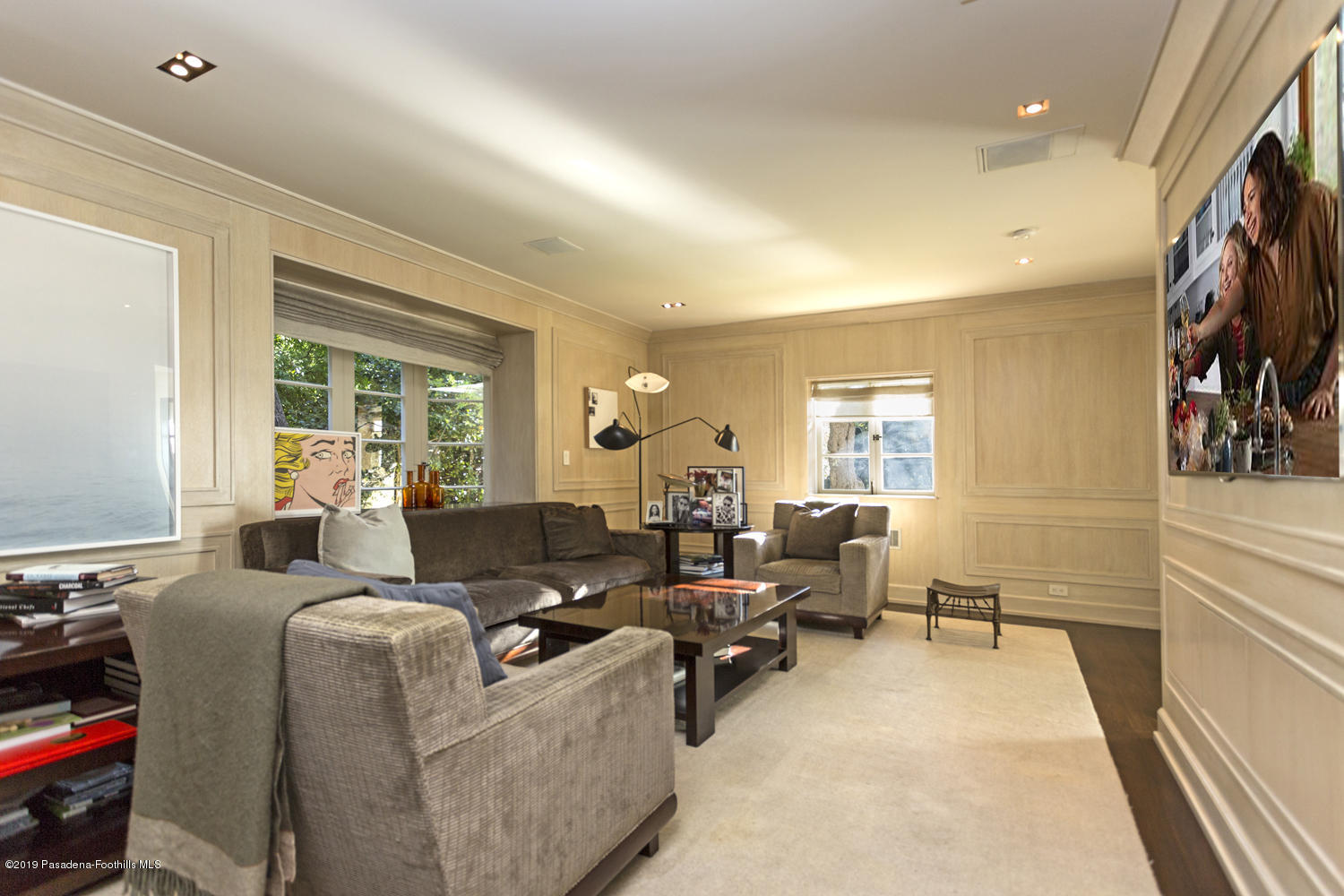 1130 Virginia Road San Marino, CA 91108 - Photo 15 of 55 a living room with furniture and a flat screen tv