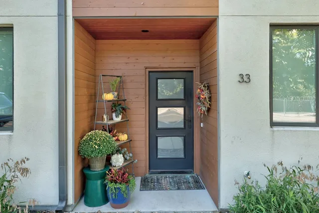 a front view of a house