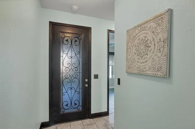 a bathroom with a mirror