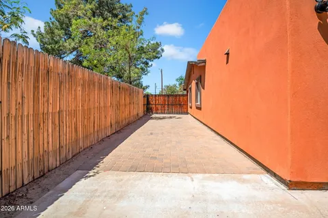 a backyard of a house