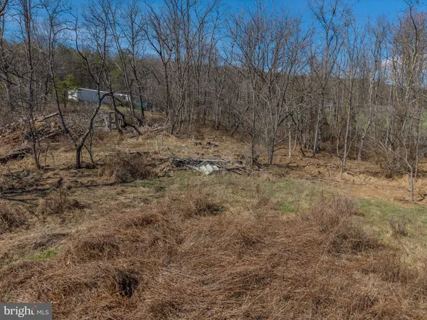 a view of a yard covered with snow