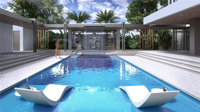 a view of a house with backyard and porch