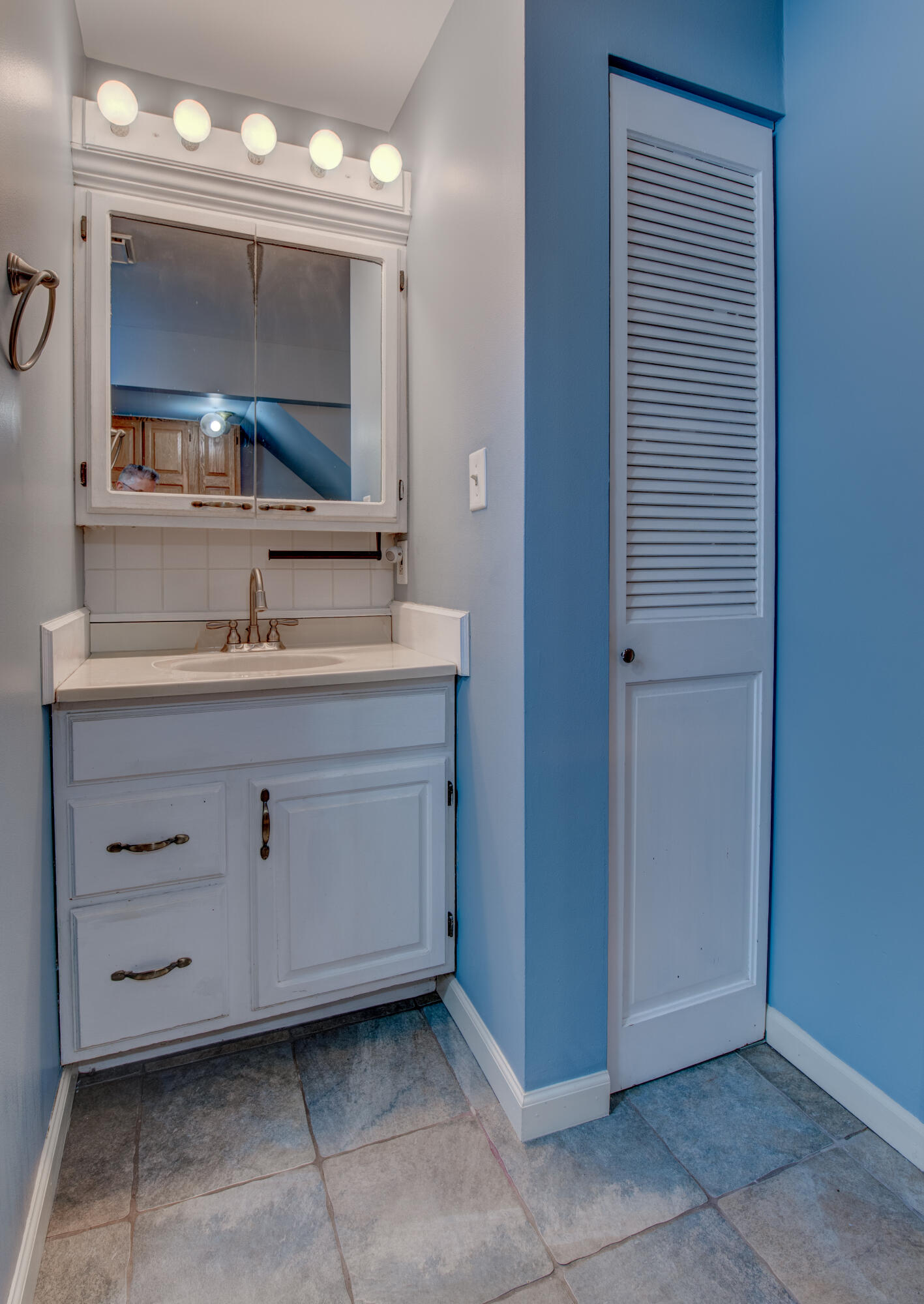 516 East North Street Crown Point, IN 46307 - Photo 10 of 20 a bathroom with a double vanity sink and a mirror