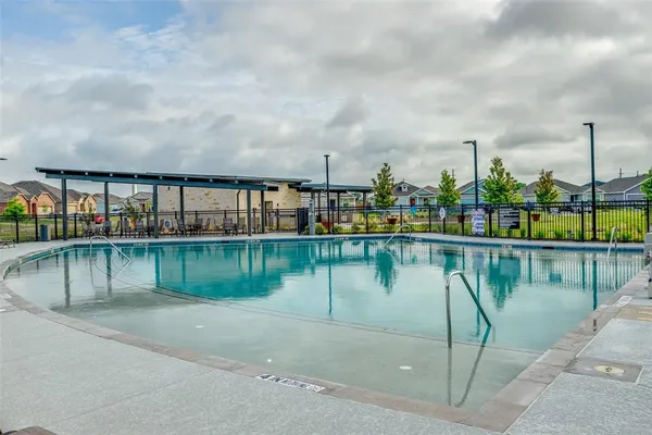 a view of a lake with a city
