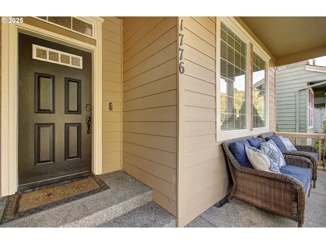 a view of outdoor space with seating area
