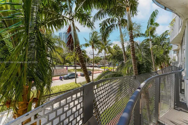 a view of a balcony with lake view