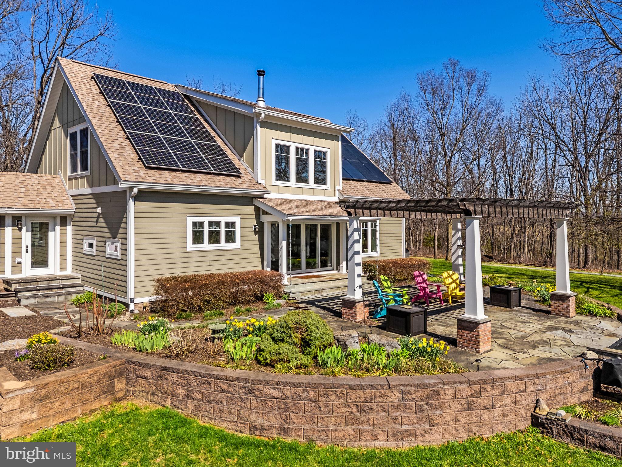 6864-6860 Engle Molers Road Shepherdstown, WV 25443 - Photo 105 of 133 Back facade of main residence with solar panels