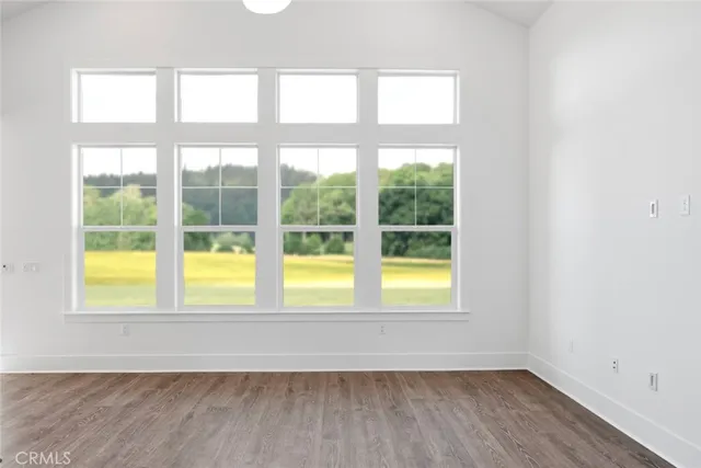 an empty room with a window