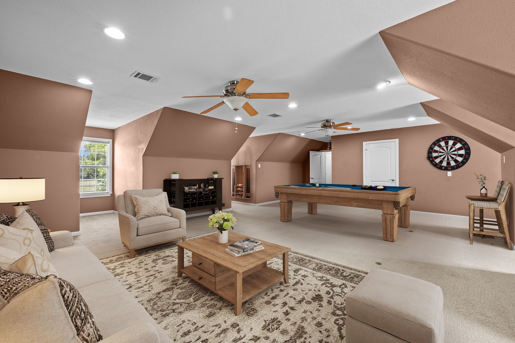 6410 Old Chocolate Bayou Road Manvel, TX 77578 - Photo 23 of 49 Tucked away upstairs, this dedicated room is perfect for a media room and features convenient pre-wiring for surround sound. *Virtually Staged