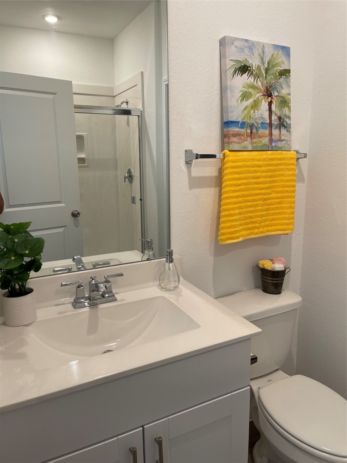23415 Pinetum Cir Spring Spring, TX 77373 - Photo 13 of 17 a bathroom with a sink a mirror and a toilet