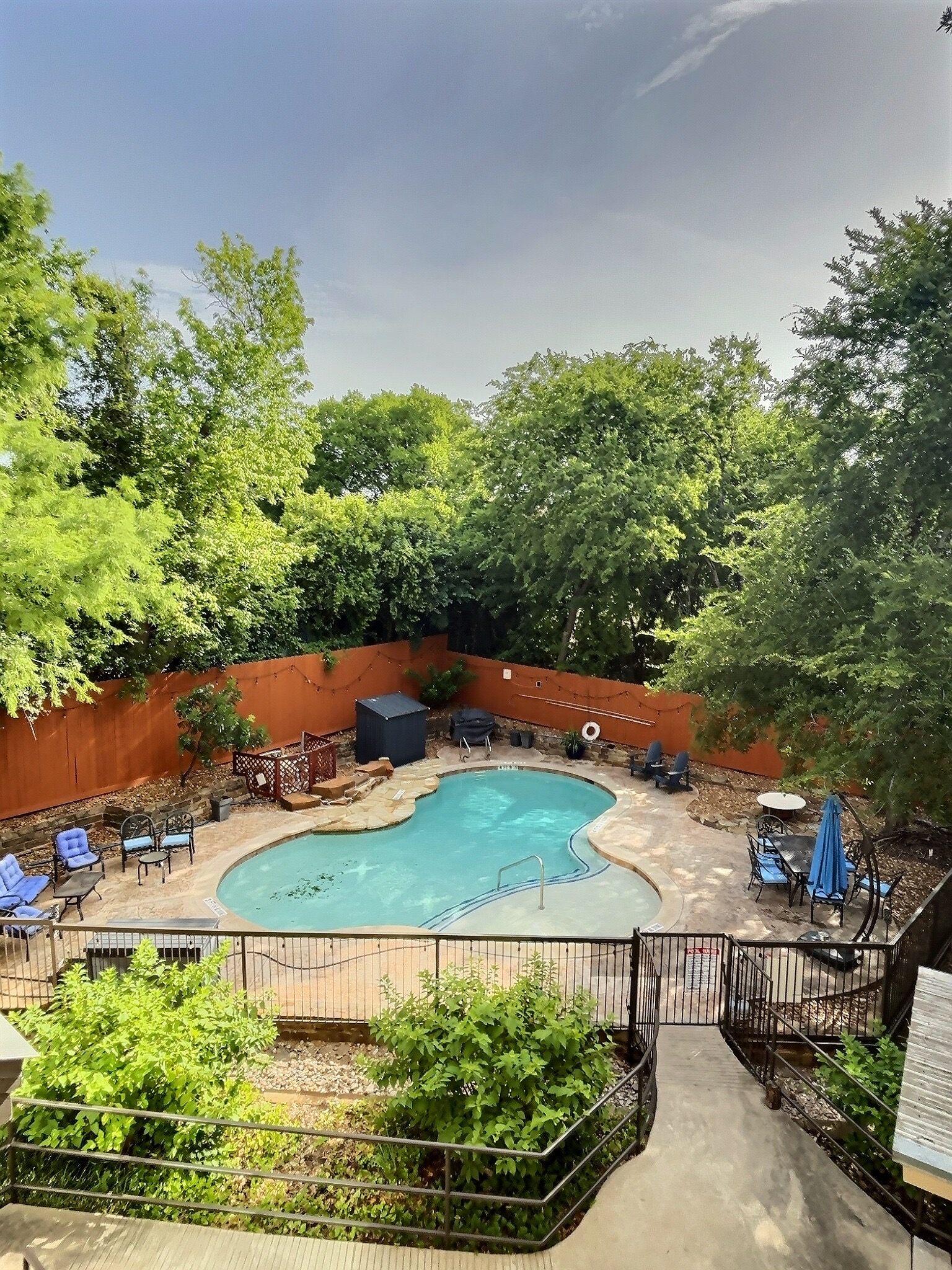 2216 Thornton Road, Unit 421 Austin, TX 78704 - Photo 18 of 31 Pool view from the bonus/sunroom room