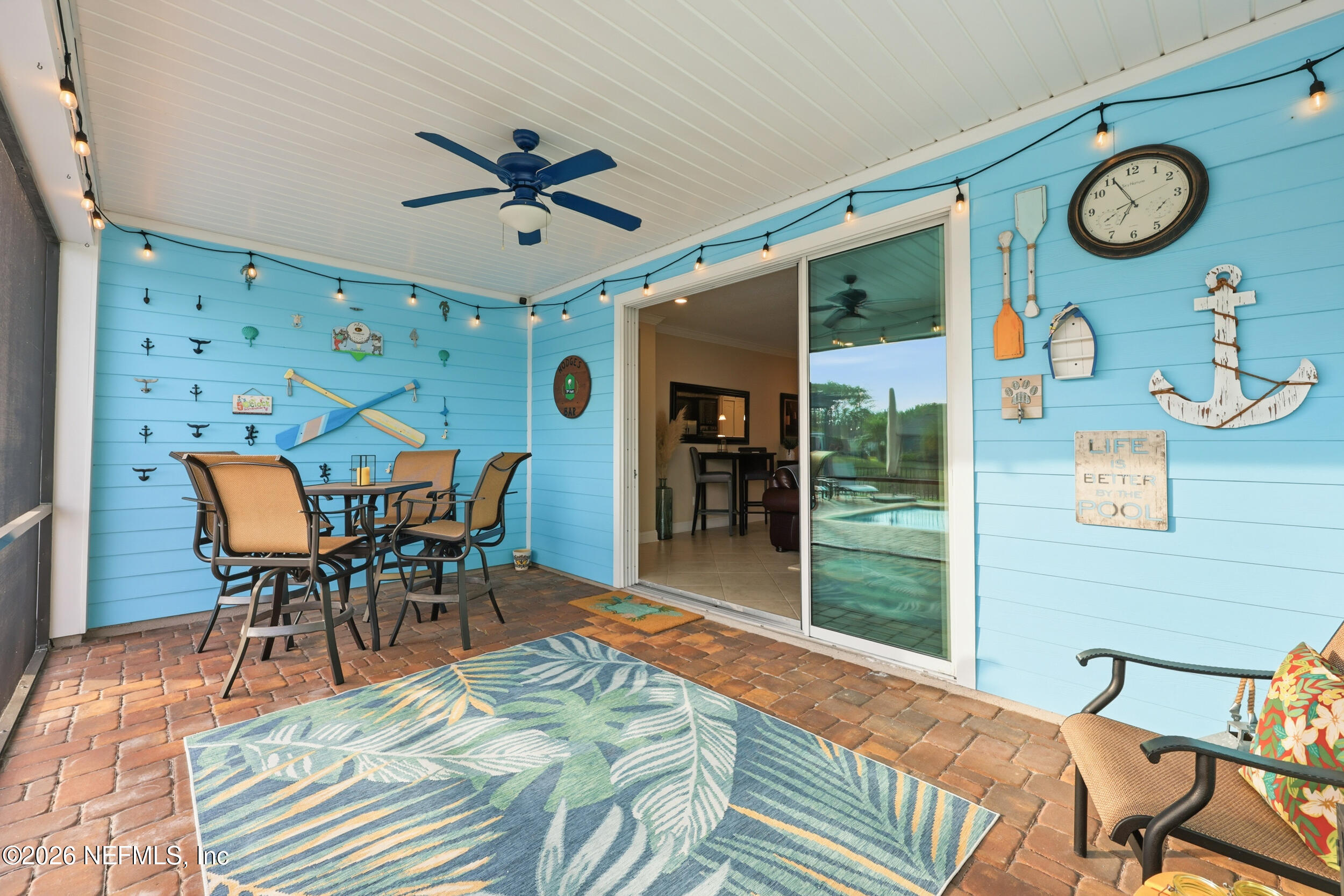 104 St Kitts Loop St. Augustine, FL 32092 - Photo 34 of 53 Screened Paver Lanai w Upgraded Fan