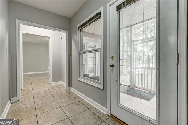 a view of a lake with a mountain view