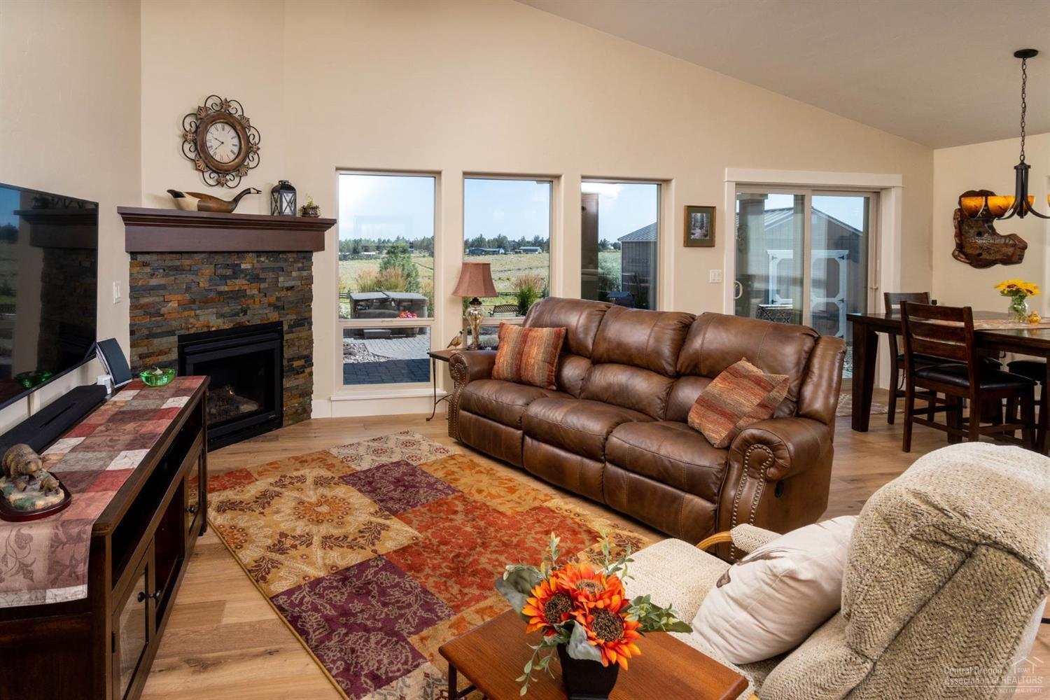 8720 Southwest Panorama Road Terrebonne, OR 97760 - Photo 7 of 24 Stacked slate-rock fireplace with beauti