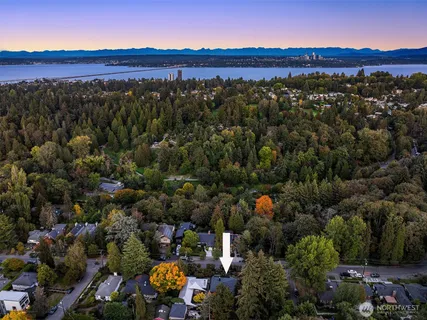 an aerial view of multiple house