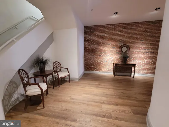 a view of a chairs in a room