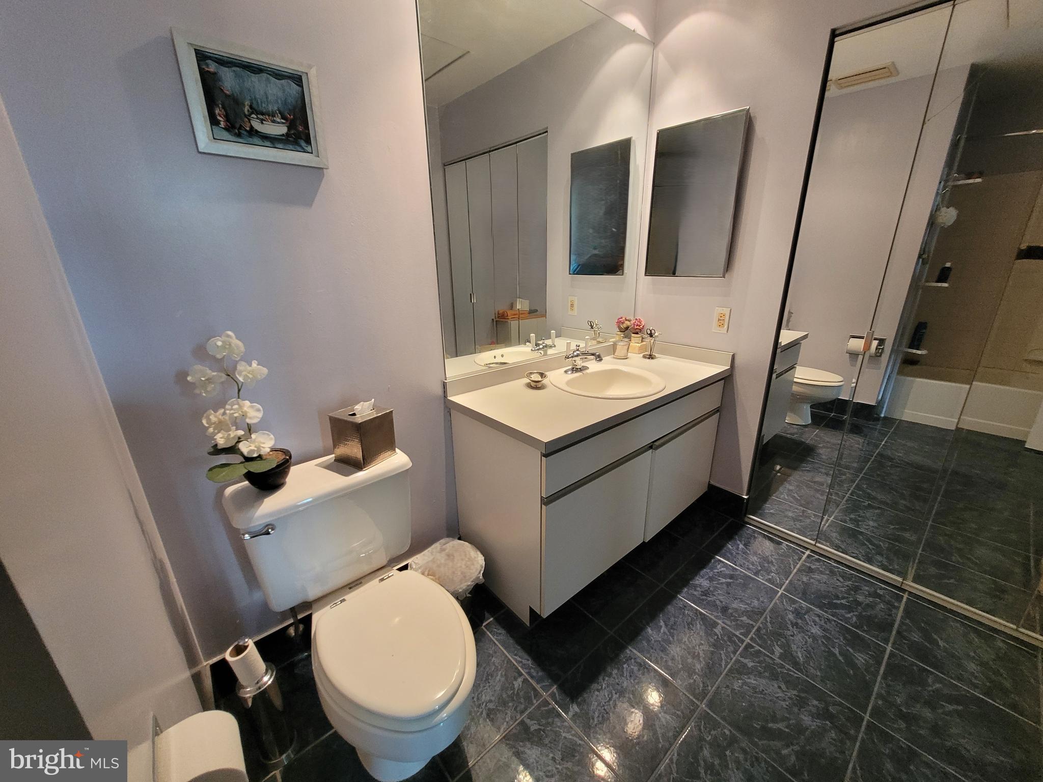 11 North 2nd Street, Unit 306 Philadelphia, PA 19106 - Photo 30 of 42 a bathroom with a sink toilet and mirror