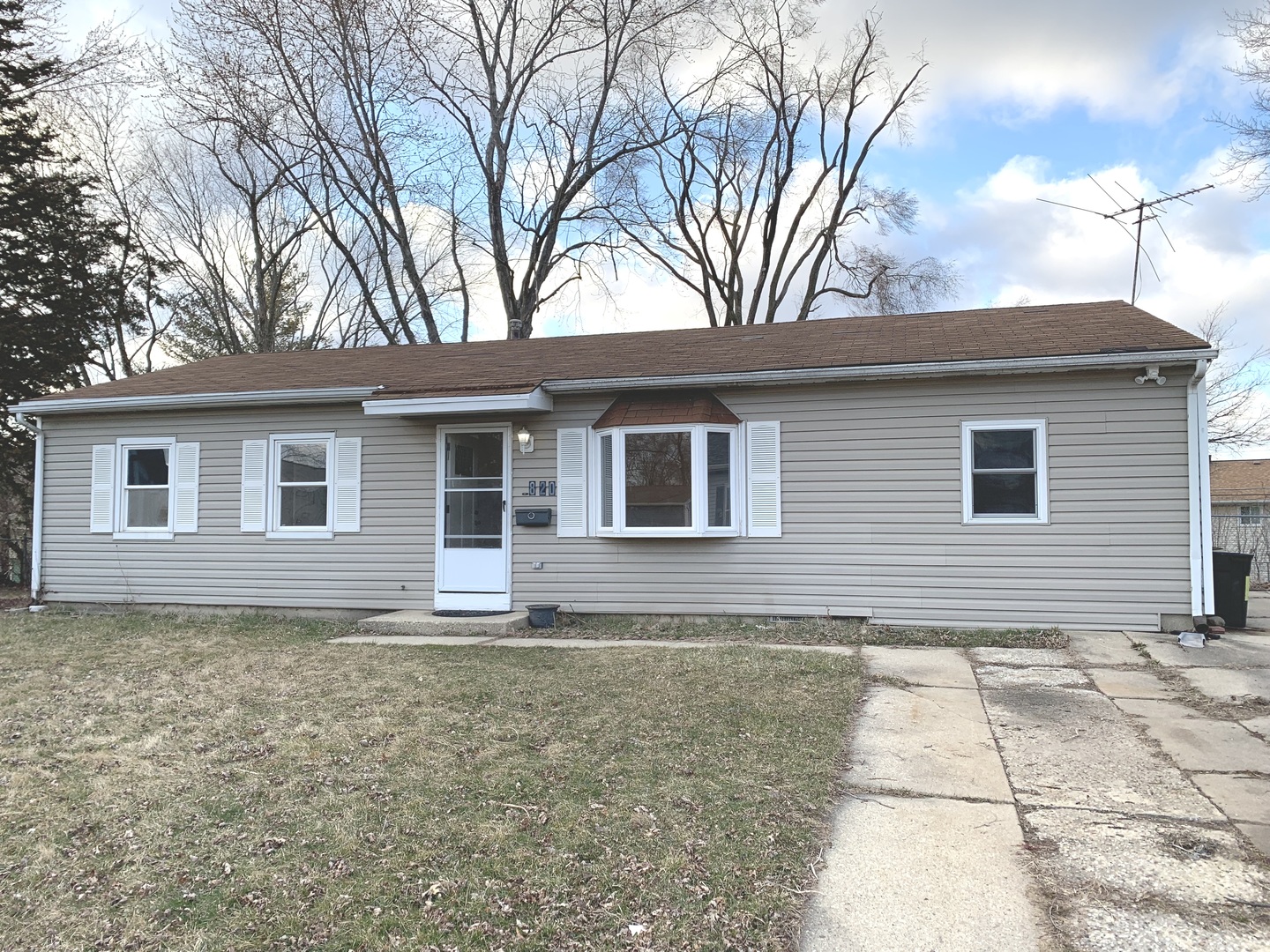 a backyard of a house