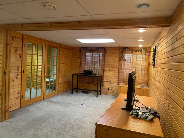 a room with furniture and a window