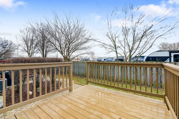 a view of wooden deck