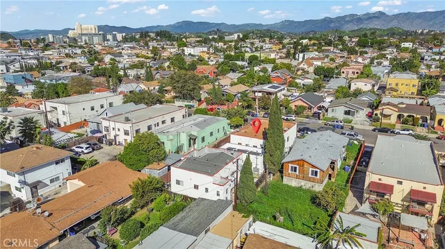 an aerial view of a city