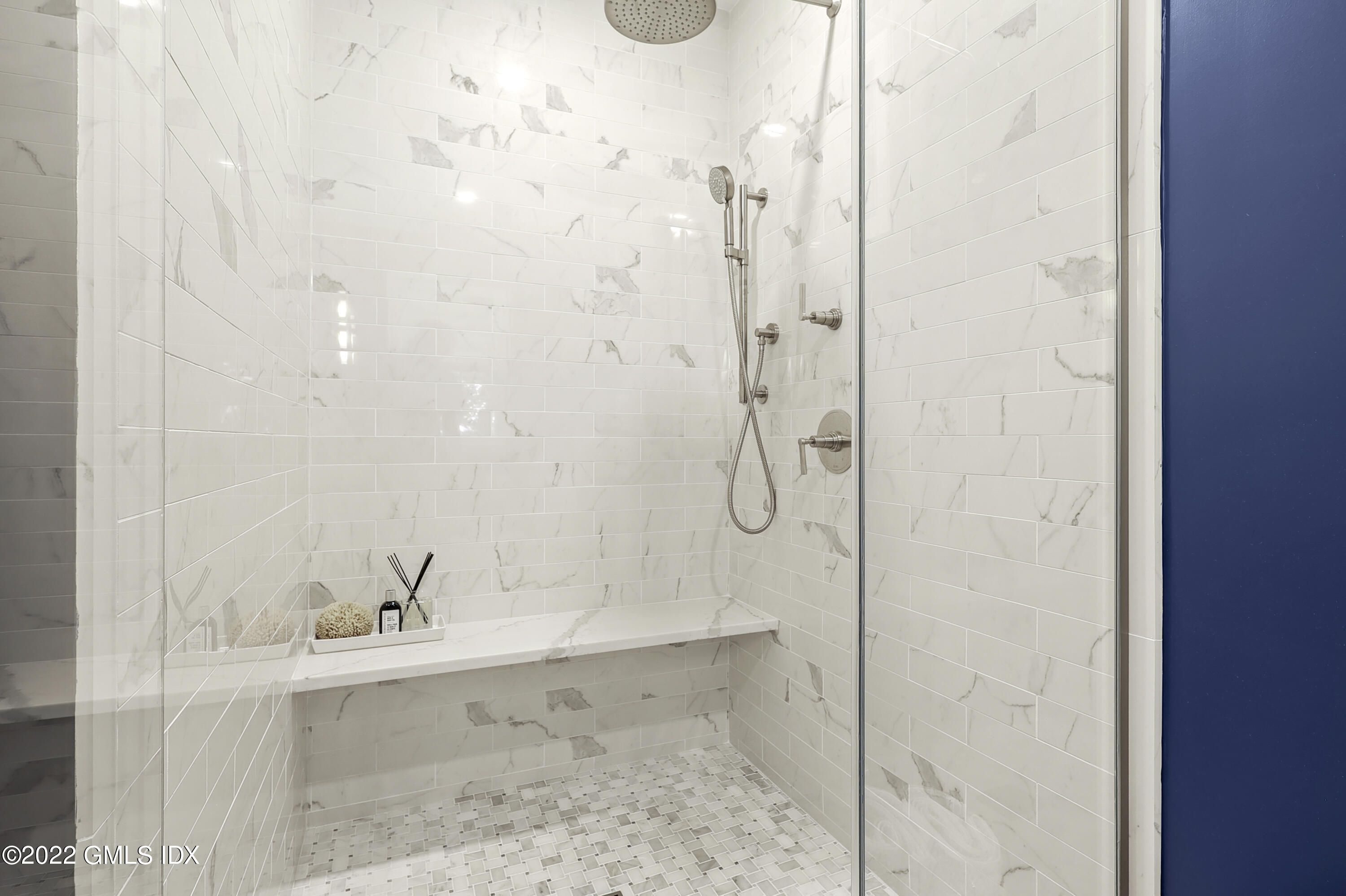 141 Hendrie Avenue Riverside, CT 06878 - Photo 17 of 34 a bathroom with a granite countertop shower sink and vanity