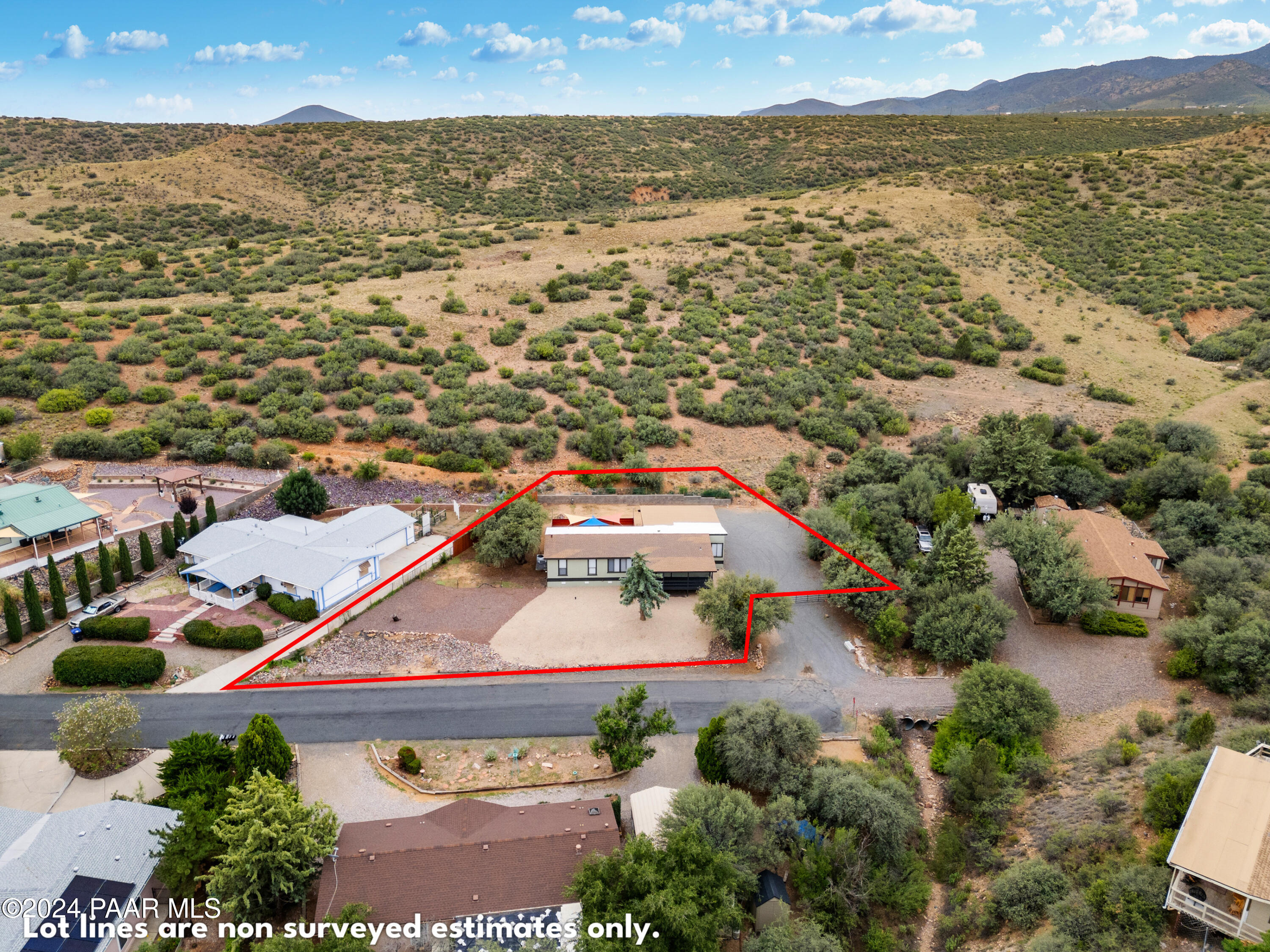 10045 East Durham Road Dewey, AZ 86327 - Photo 3 of 24 Aerial View Lot Lines