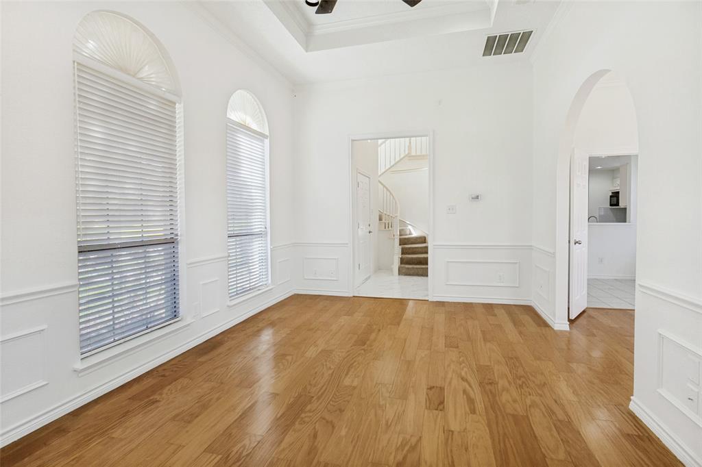 703 Rams Court Richardson, TX 75081 - Photo 6 of 23 View from Living Room into Entryway and elegant Staircase.