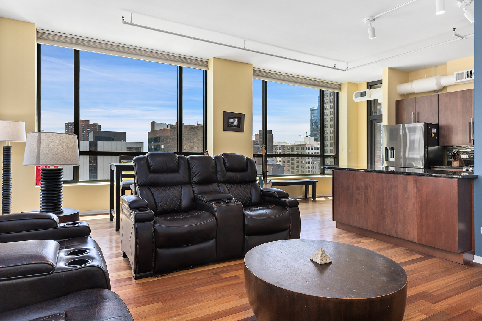 520 South State Street, Unit 1201 Chicago, IL 60605 - Photo 9 of 46 a living room with furniture and a table