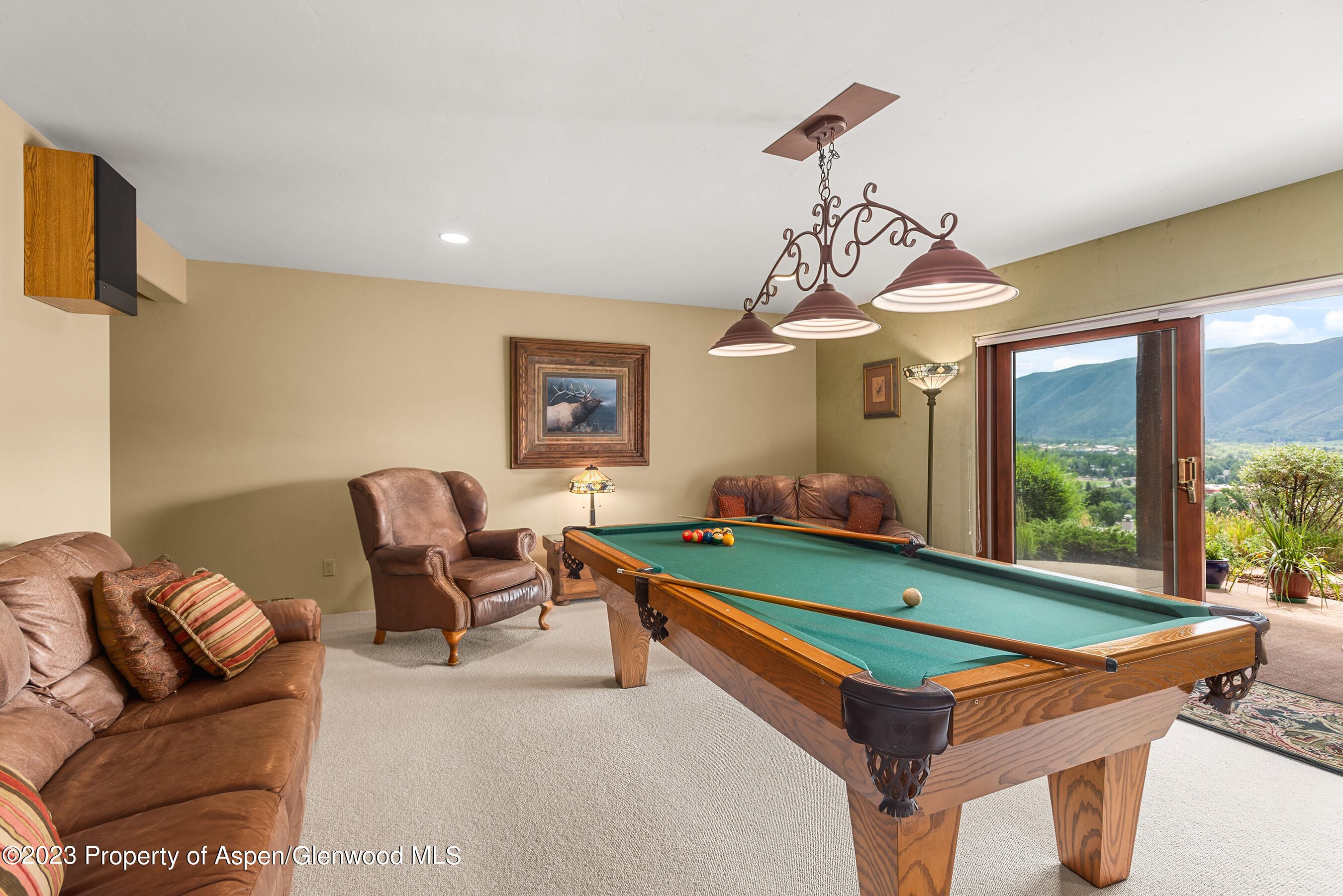 132 Ridge Road Basalt, CO 81621 - Photo 15 of 22 a room with furniture pool table and a window