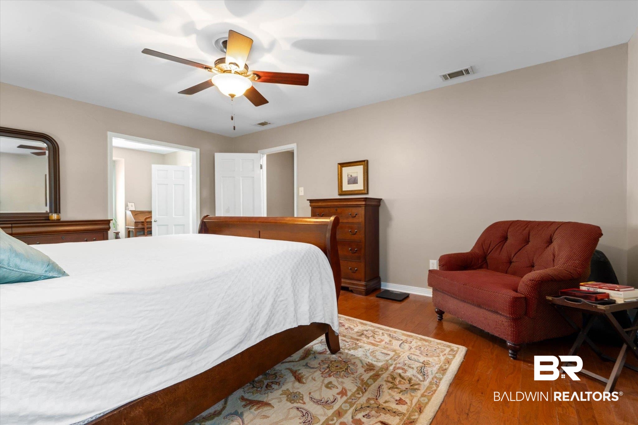 559 East Cumberland Road Mobile, AL 36608 - Photo 24 of 48 Bedroom featuring wood finished floors and ceiling fan