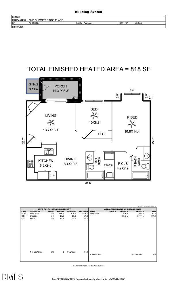 3700 Chimney Ridge Place, Unit 201 Durham, NC 27713 - Photo 32 of 32 Floor Plan_3700 Chimney Ridge