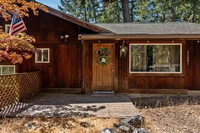 a front view of a house