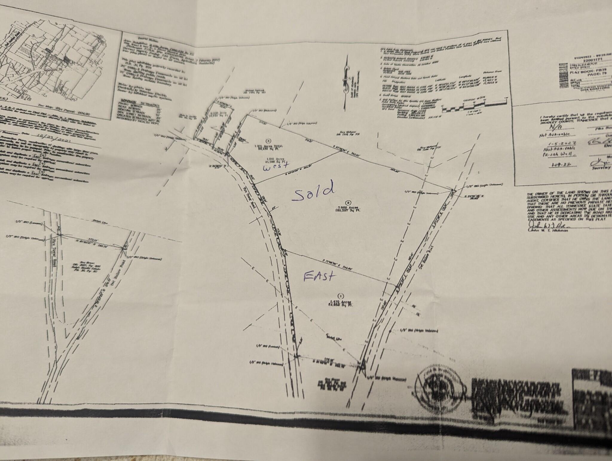 0 Fire Tower Road McDonald, TN 37353 - Photo 4 of 5 Fire Tower Rd survey lines