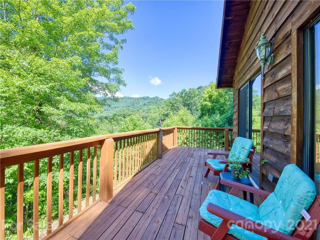 195 Mopey Maple Road Waynesville, NC 28785 - Photo 12 of 23 a view of balcony with furniture