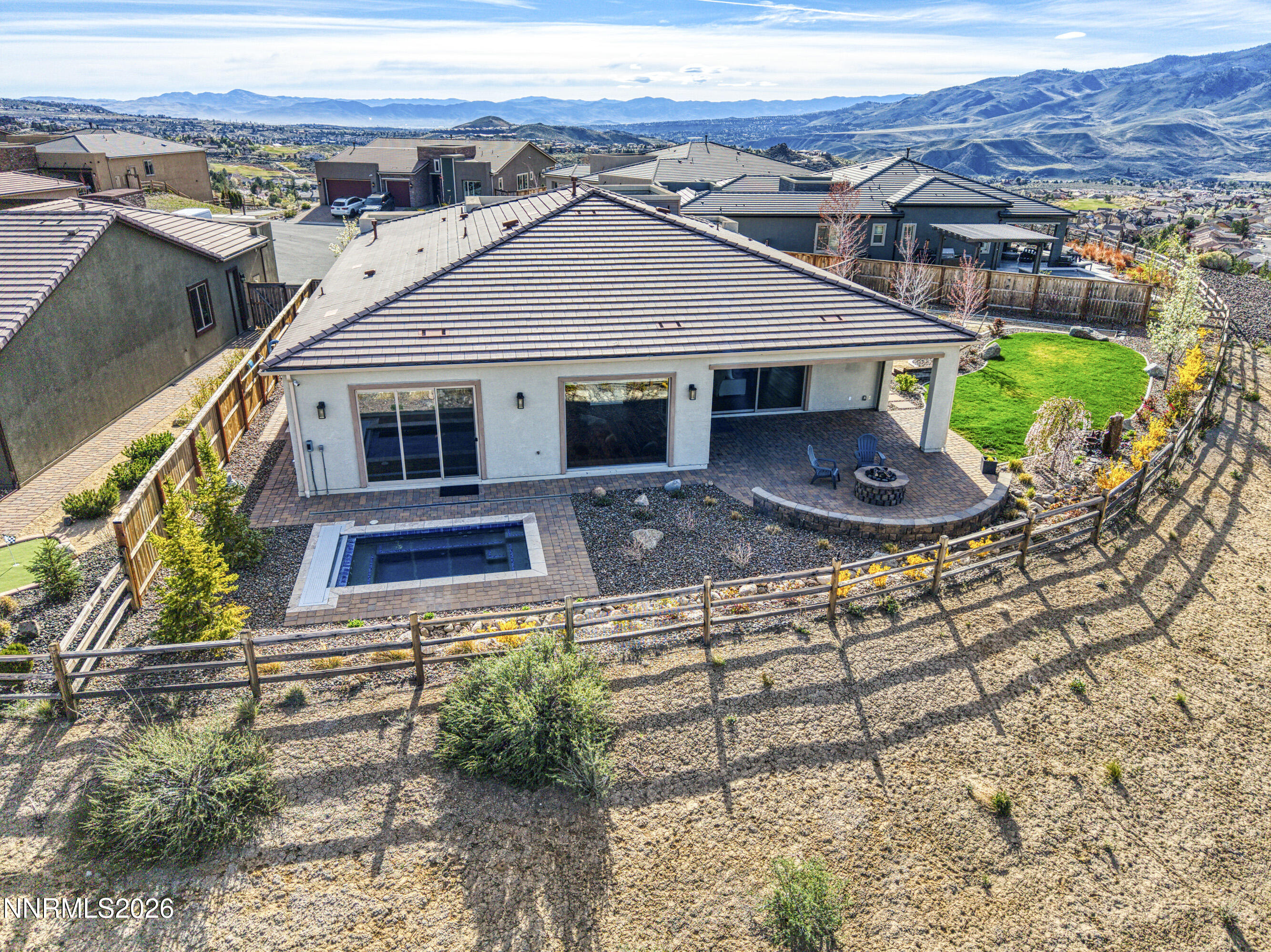 9219 Wild Skies Court Reno, NV 89523 - Photo 17 of 38 an aerial view of a house with a yard