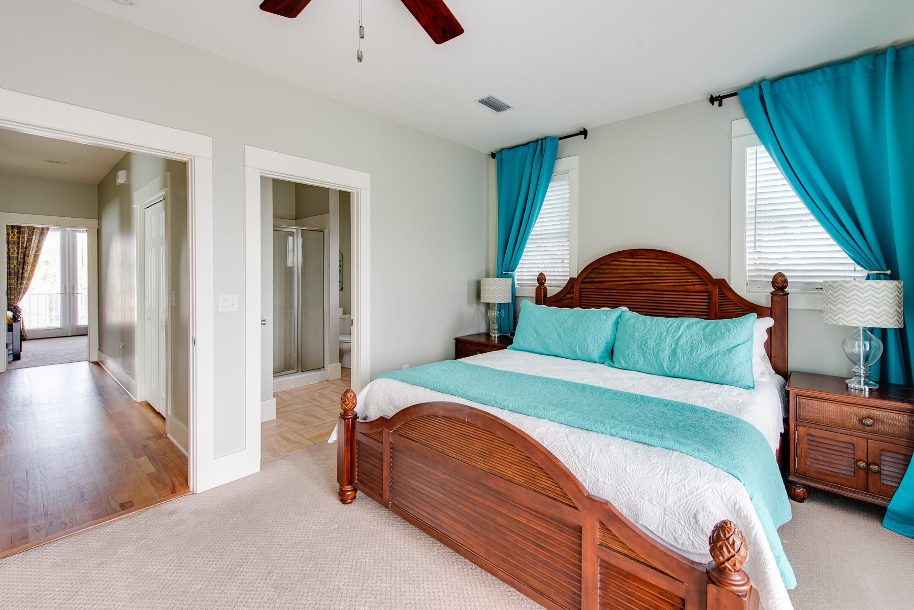 3 West Trigger Trail Inlet Beach Inlet Beach, FL 32461 - Photo 20 of 44 a bedroom with a bed and a large window