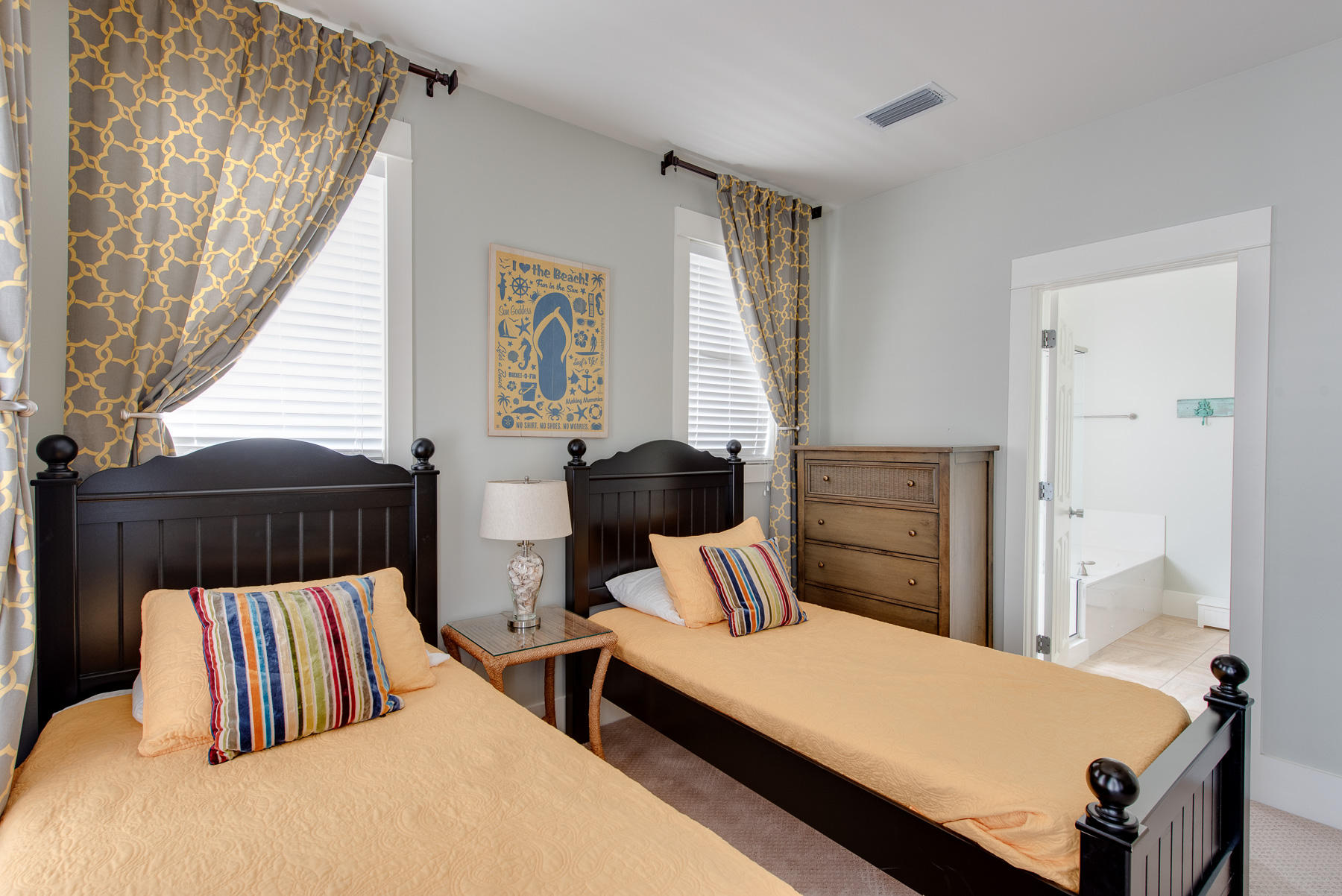 3 West Trigger Trail Inlet Beach Inlet Beach, FL 32461 - Photo 25 of 44 a bedroom with a bed and wooden floor
