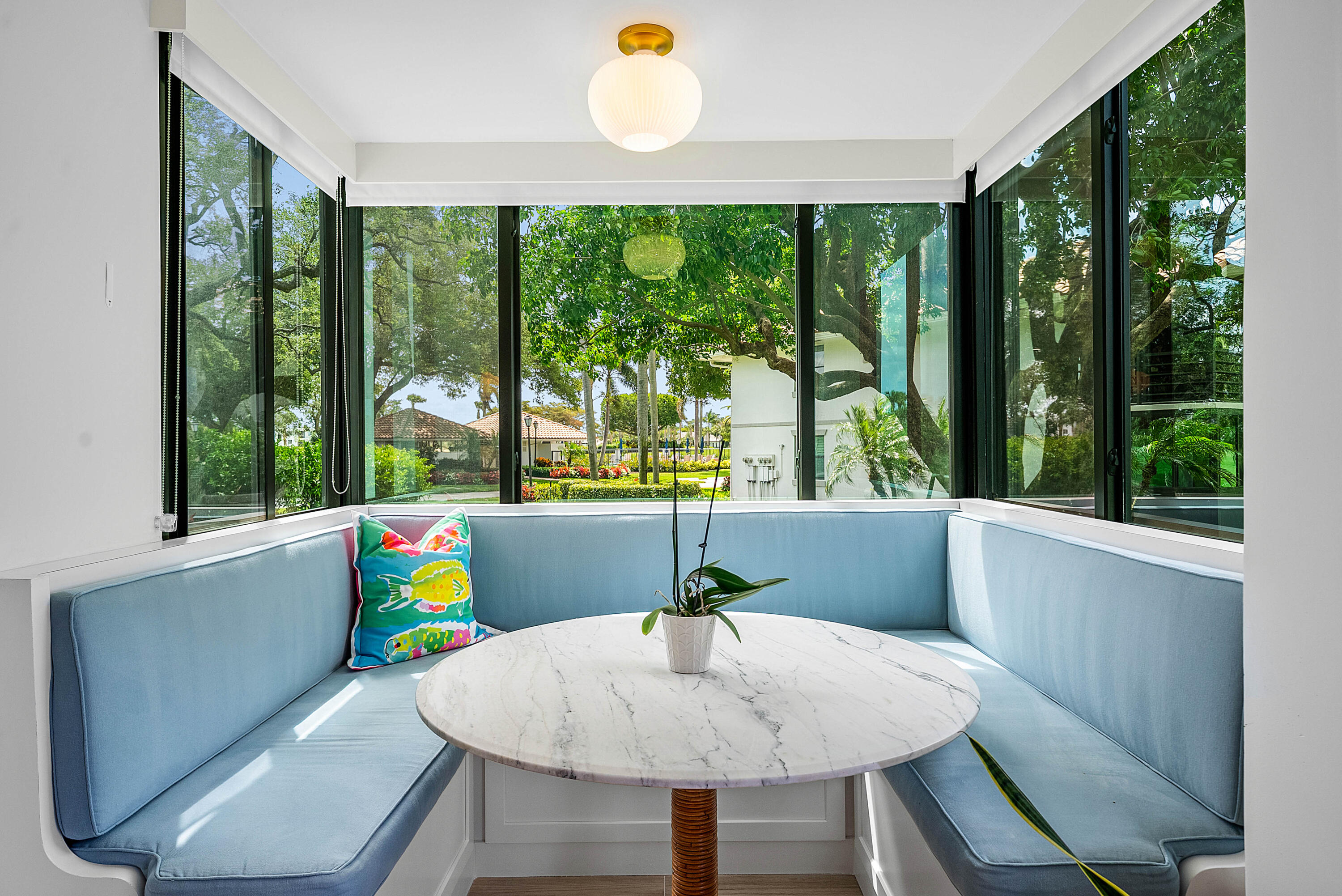10111 Quail Covey Road, Unit HIBISCUS N Boynton Beach, FL 33436 - Photo 17 of 50 a view of a dining room with furniture window and outside view