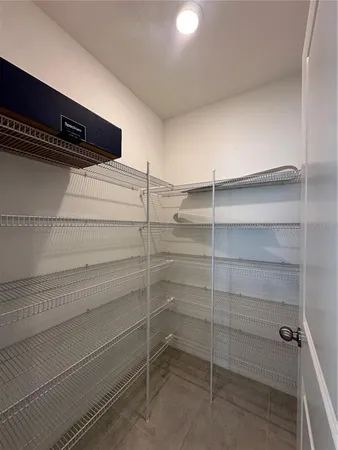 a close up view of a closet