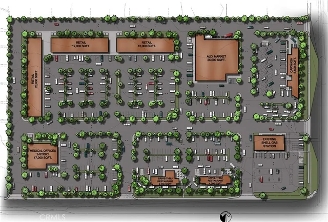 an aerial view of multiple house