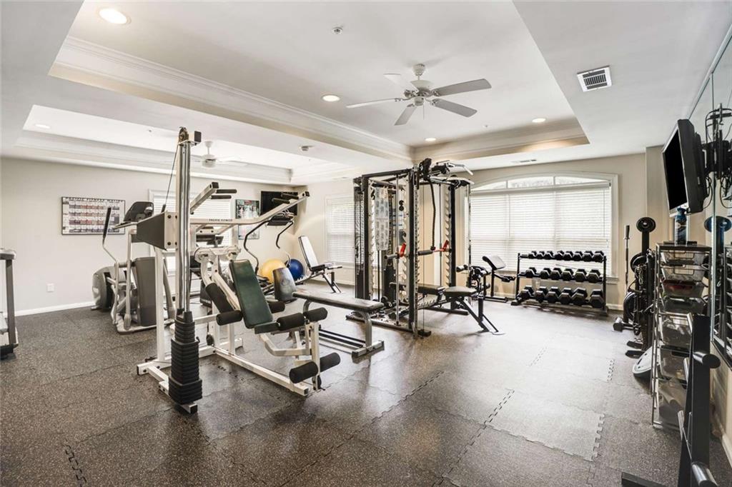 3275 Lenox Road Northeast, Unit 302 Atlanta, GA 30324 - Photo 41 of 50 a view of a room with gym equipment