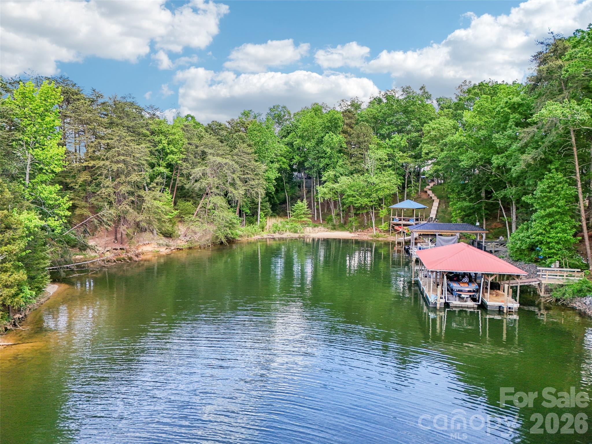 16427 Cozy Cove Road Charlotte, NC 28278 - Photo 42 of 47 a view of a lake with a garden