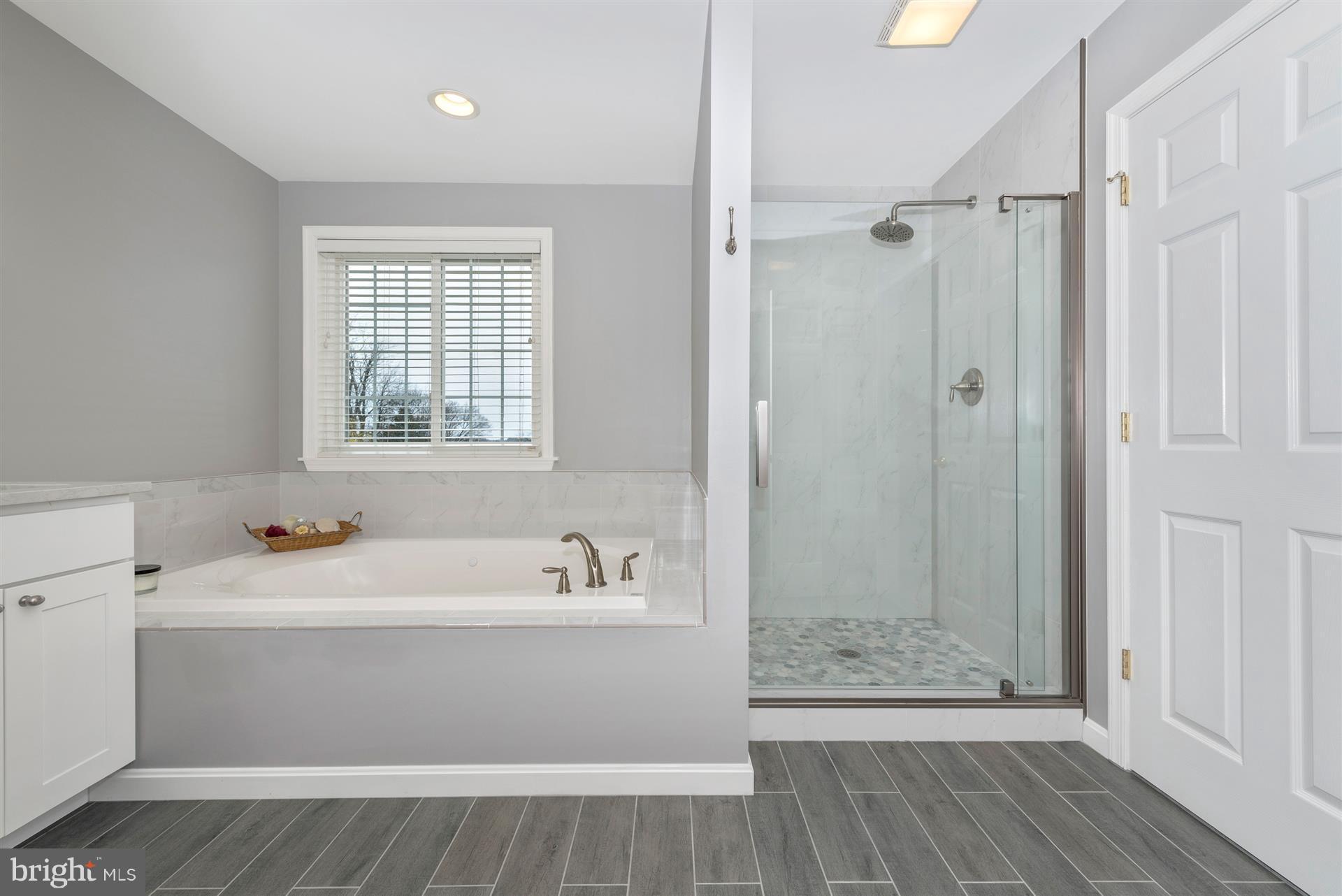 14758 Shirley Bohn Road Mount Airy, MD 21771 - Photo 17 of 30 Tiled Shower w Glass Door & Soaking Tub